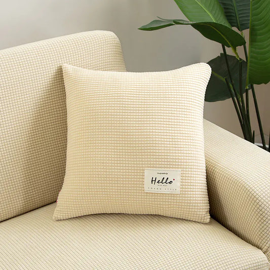 Corn Velvet Solid Color Sofa Pillow Cover Set