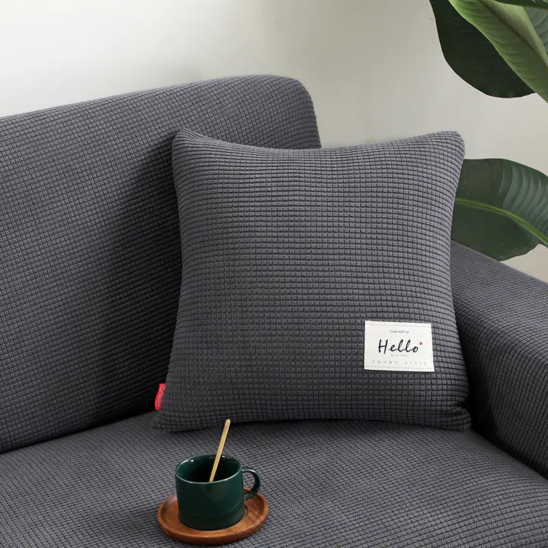 Corn Velvet Solid Color Sofa Pillow Cover Set